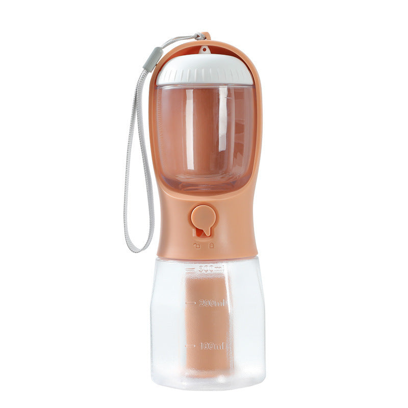 3-in-1 Dog Water Bottle with Food Container & Waste Bag Dispenser – Travel Friendly