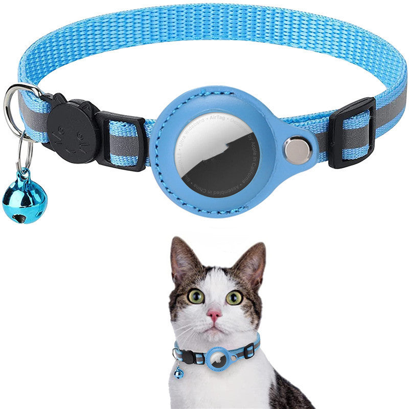 Reflective Pet Collar with Airtag holder-Waterproof Nylon for Cats & Dogs