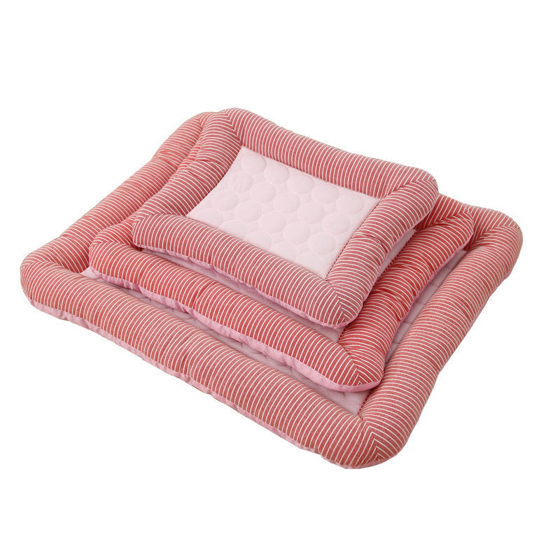 🐾 Pet Cooling Pad Bed – Blue & Red (S/M/L)