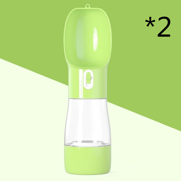 2-in-1 Portable Dog Water Bottle with Bowl-Leak-Proof & Travel Friendly