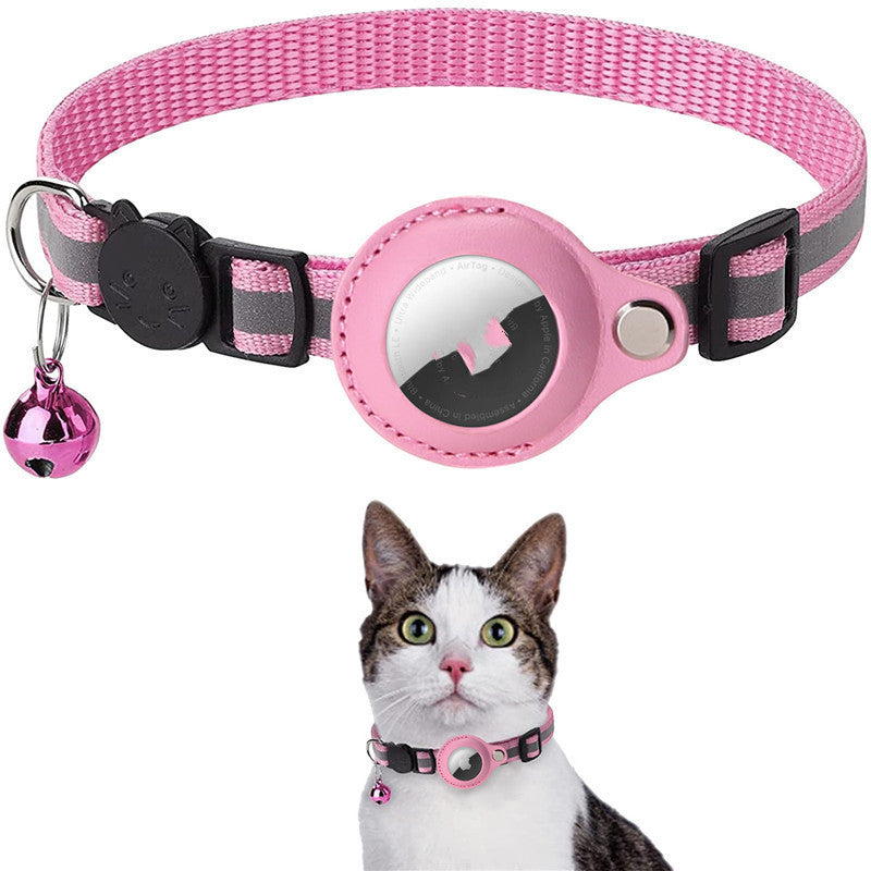 Reflective Pet Collar with Airtag holder-Waterproof Nylon for Cats & Dogs