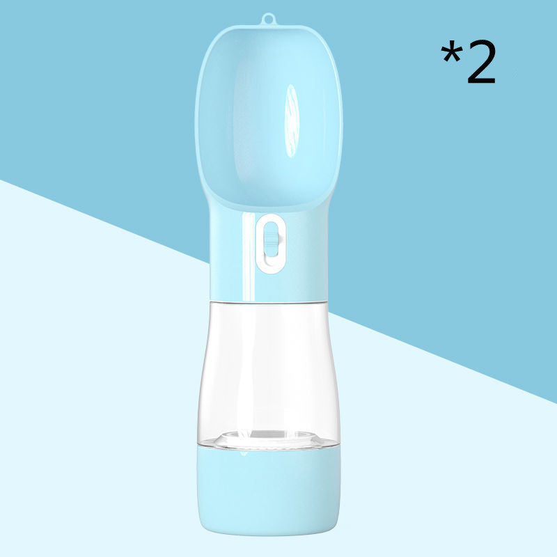 2-in-1 Portable Dog Water Bottle with Bowl-Leak-Proof & Travel Friendly