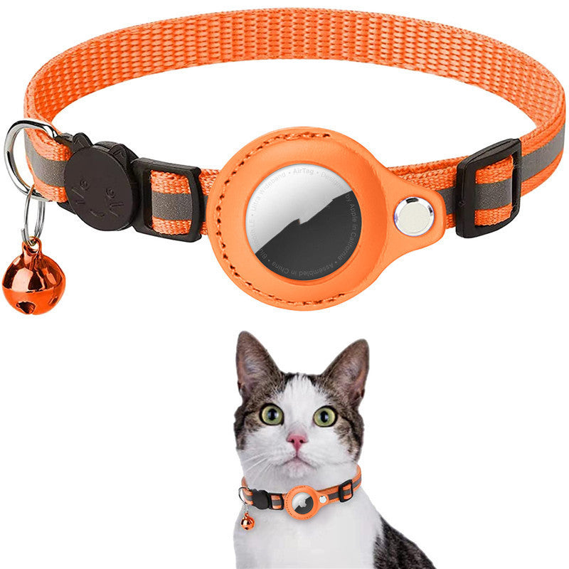 Reflective Pet Collar with Airtag holder-Waterproof Nylon for Cats & Dogs
