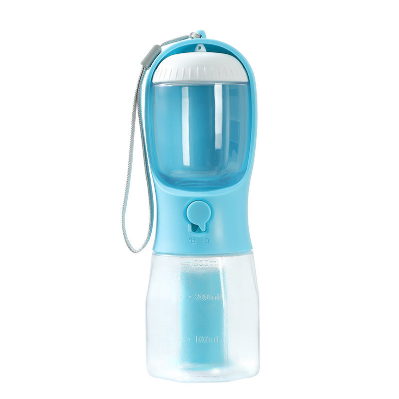 3-in-1 Dog Water Bottle with Food Container & Waste Bag Dispenser – Travel Friendly