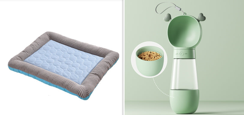 🐾 Pet Cooling Pad Bed – Blue & Red (S/M/L)