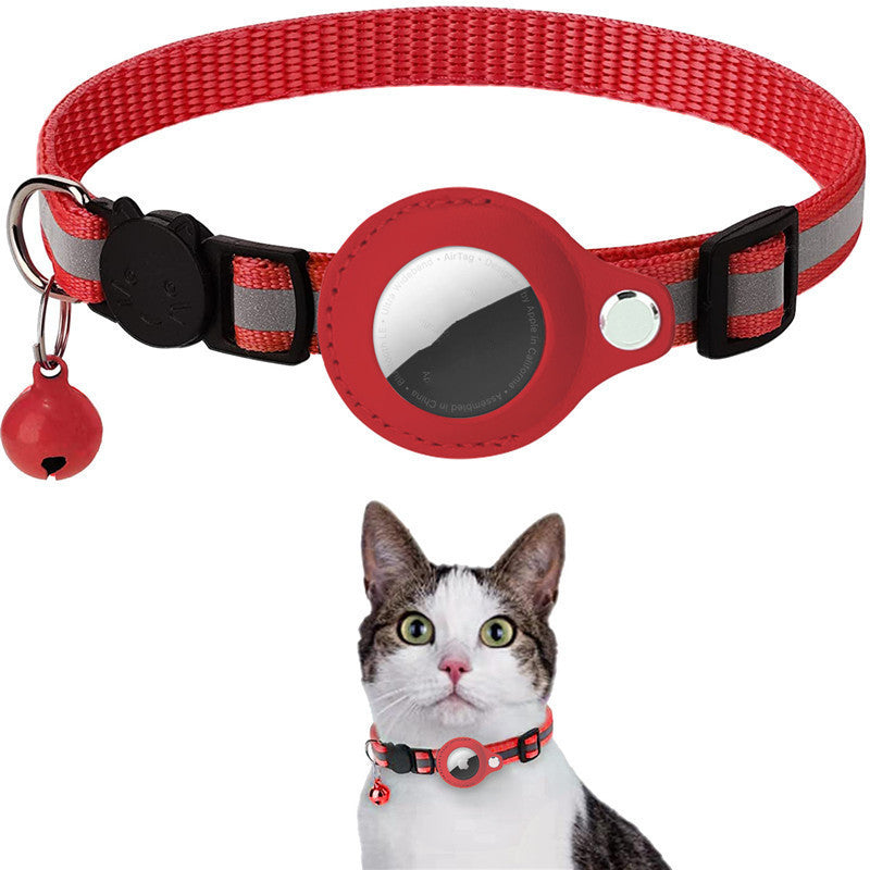 Reflective Pet Collar with Airtag holder-Waterproof Nylon for Cats & Dogs