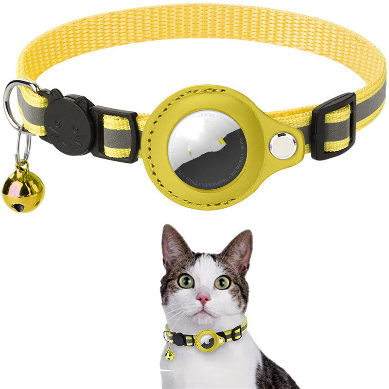 Reflective Pet Collar with Airtag holder-Waterproof Nylon for Cats & Dogs