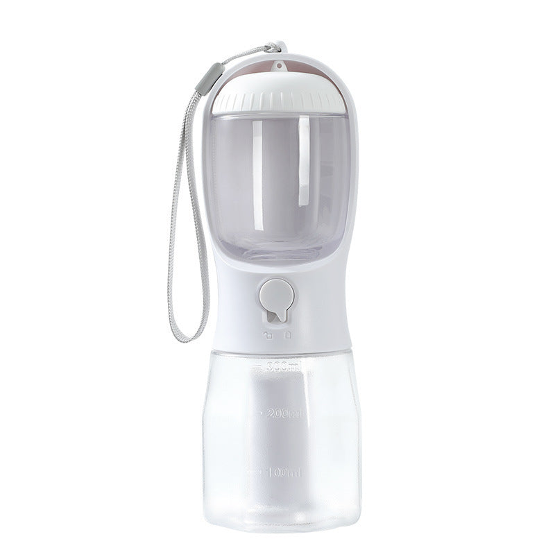 3-in-1 Dog Water Bottle with Food Container & Waste Bag Dispenser – Travel Friendly