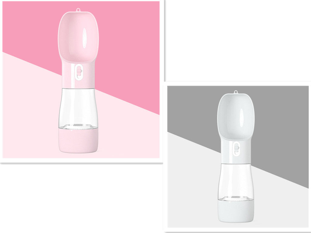 2-in-1 Portable Dog Water Bottle with Bowl-Leak-Proof & Travel Friendly