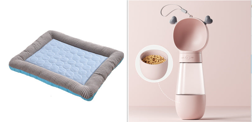 🐾 Pet Cooling Pad Bed – Blue & Red (S/M/L)