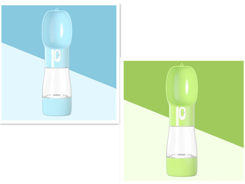 2-in-1 Portable Dog Water Bottle with Bowl-Leak-Proof & Travel Friendly