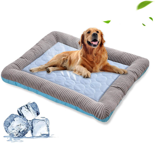 🐾 Pet Cooling Pad Bed – Blue & Red (S/M/L)