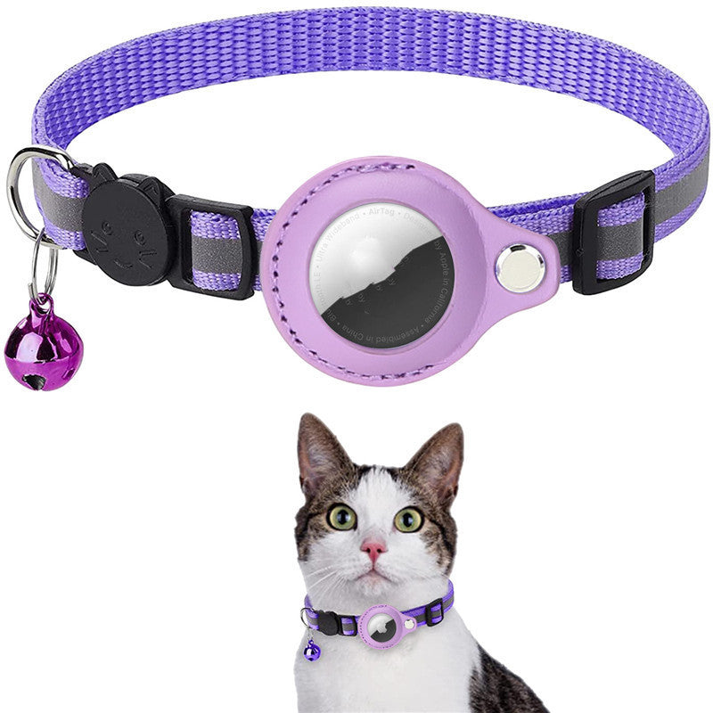 Reflective Pet Collar with Airtag holder-Waterproof Nylon for Cats & Dogs